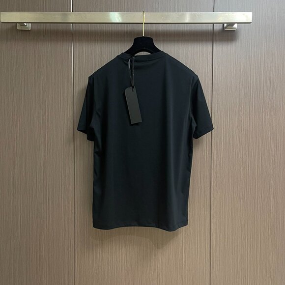 Kiton Black Round Neck Short Sleeve T-Shirt - Picture 2 of 7